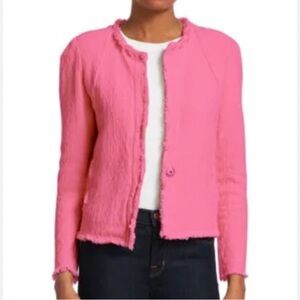 IRO Rosie Textured Tweed Fringe Jacket